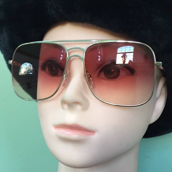 Chloe Aviator Sunglasses Color GOLD/WINE Lens main image 12